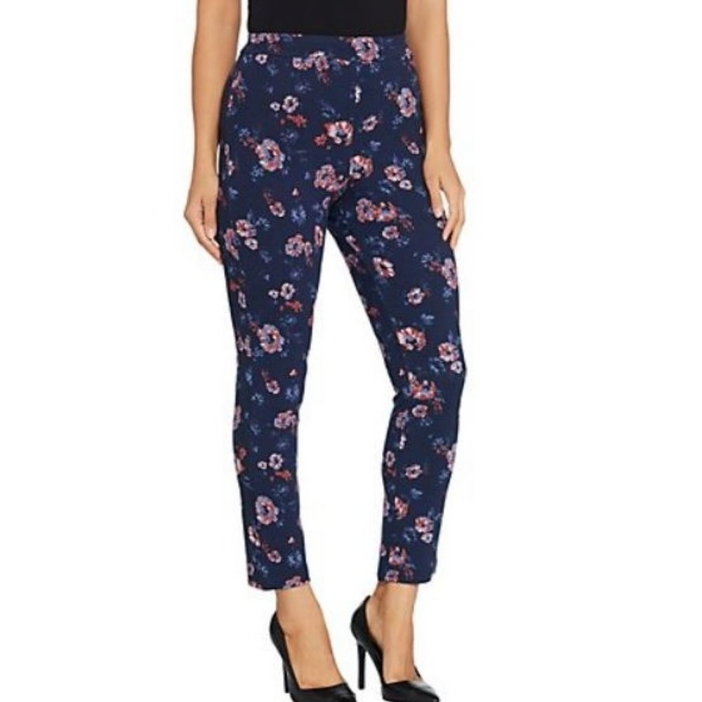Joan Rivers Signature Printed Pull-On Ankle Pants - Picture 1 of 2
